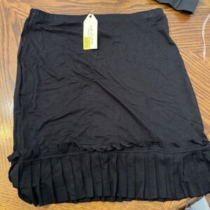 Max Studio Women’s Black A Line Ruffled Skirt Knee Length New Small